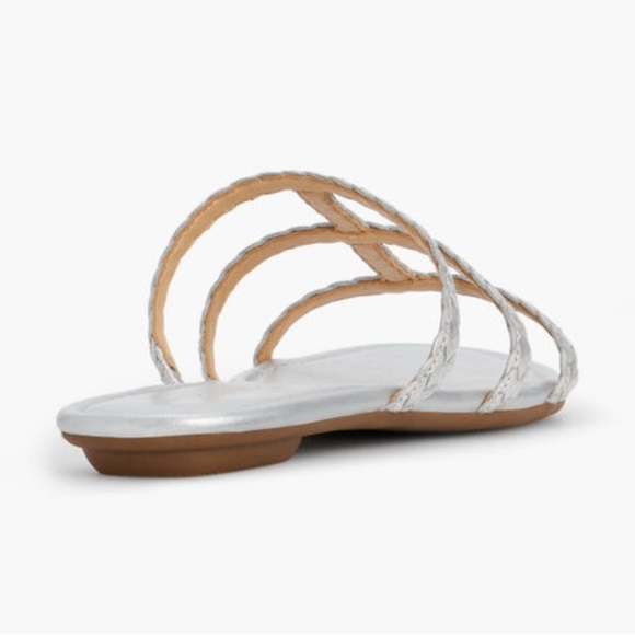 TALBOTS SADIE BRAIDED SLIDES WHITE SIZE 7 - Picture 3 of 6